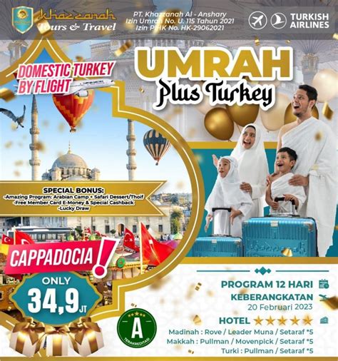 Umroh Plus Turki Cappadocia 2023 Khazzanah Tours