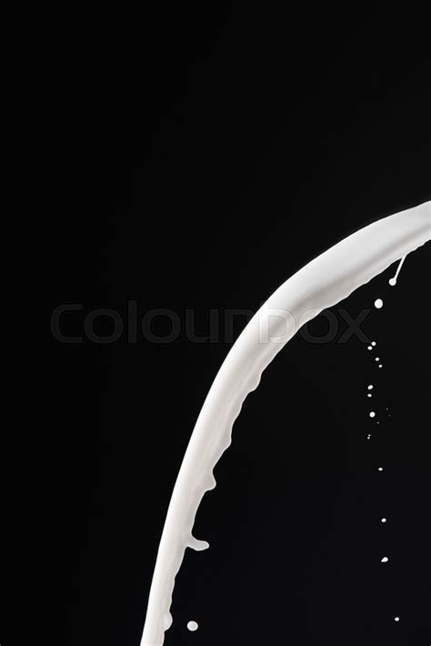 Fresh White Milk Splash Isolated On Stock Image Colourbox