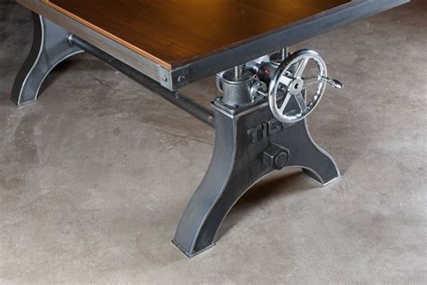 Adjustable height table adjustable desk diy furniture plans metal furniture computer stand for desk mechanical engineering design. Pin on Industrial Crank Tables