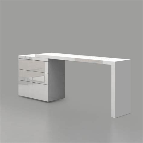 Nest Office Desk High Gloss White Lacquer Casabianca Touch Of