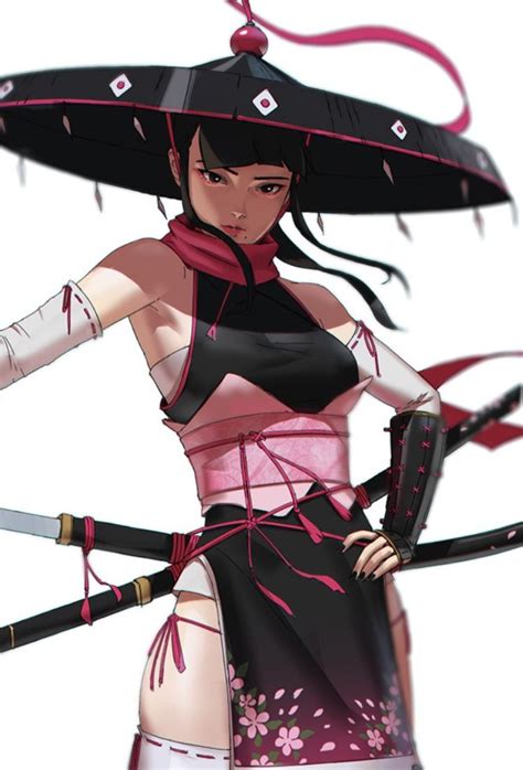 Anime Girl Ninja Ninja Girl Female Samurai Concept Art Characters