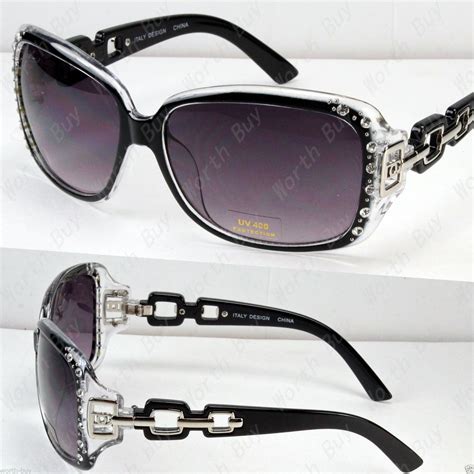 black new dg designer womens rhinestones sunglasses shades fashion bling wrap women s sunglasses