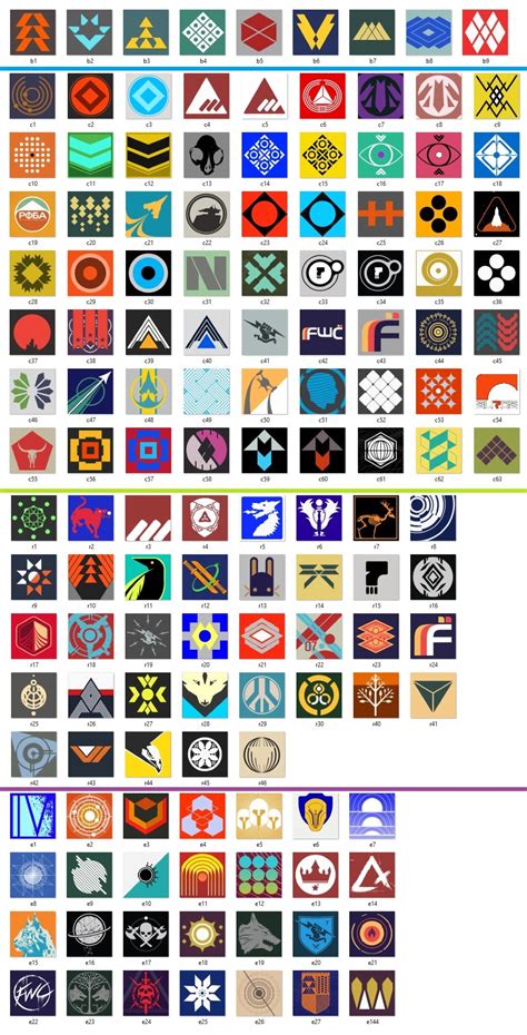 Destiny Game Symbols
