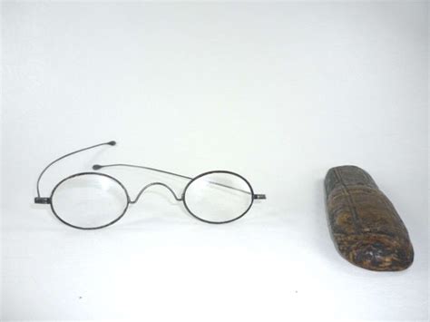 Antique Eyeglasses Victorian Era Oval Wire Rim Spectacles