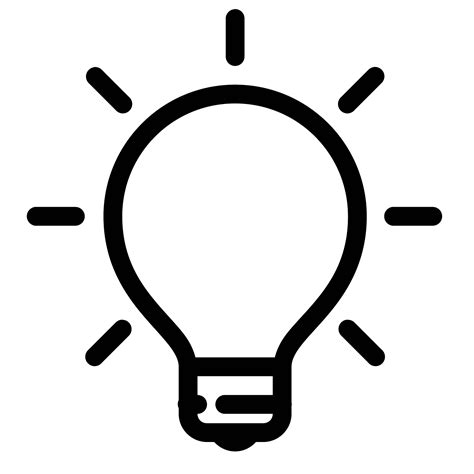 White Lightbulb Icon Png Png Image Collection