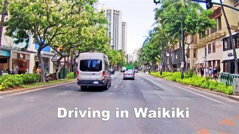 4k Driving Tour Waikiki Drive In Honolulu Oahu Island Youtube