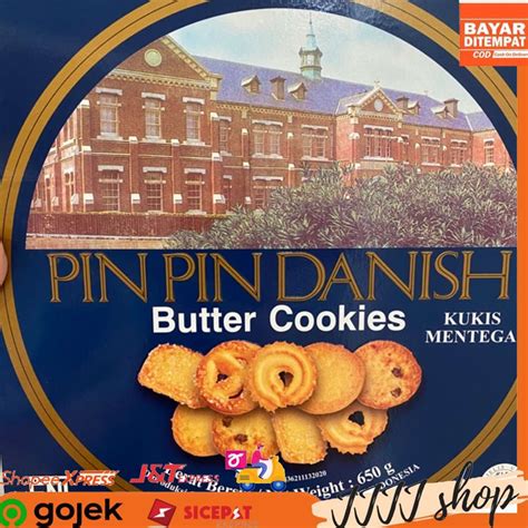 Jual Pin Pin Danish Butter Cookies Biskuit Kaleng 650gr Shopee Indonesia