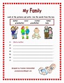 Grade 1 My Family Worksheet Pdf – Thekidsworksheet