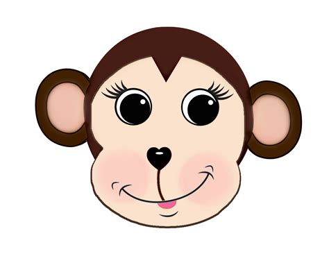 Girl Monkey Face Cartoon