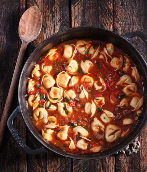 • a small box of whole grain cereal with fat free or 1% low fat milk • a carton of low fat yogurt sprinkled with high fiber cereal • a small dish of low fat. Italian Tortellini Soup with Sausage | SoupAddict.com