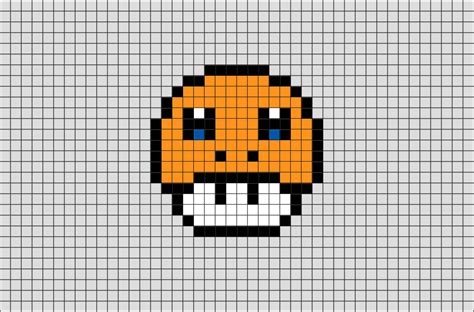 | voir plus plus pixel art à imprimer, pixel art facile, coloriage pixel, dessin.pokemon from the generation series. Pokemon Mario Mushroom 2 Pixel Art - BRIK