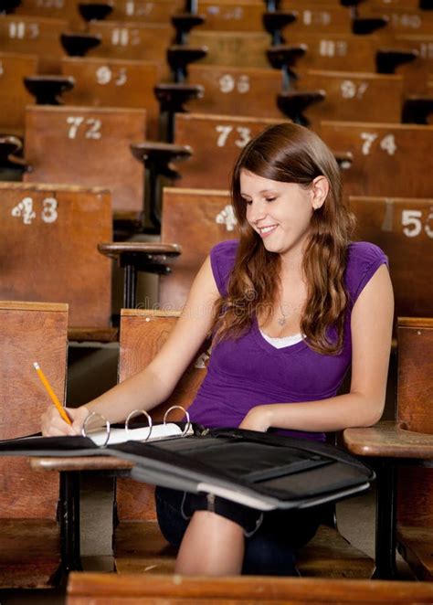 Happy Student Taking Notes Stock Image Image Of Classroom 21081195