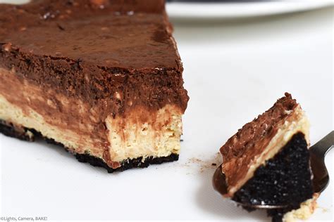 [oc] Peanut Butter Chocolate Cheesecake With An Oreo Crust R Baking