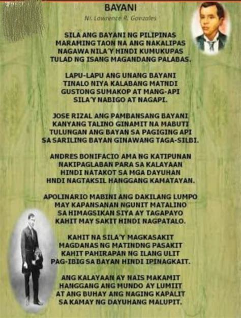 Mga Tula Tungkol Sa Buhay Ni Jose Rizal