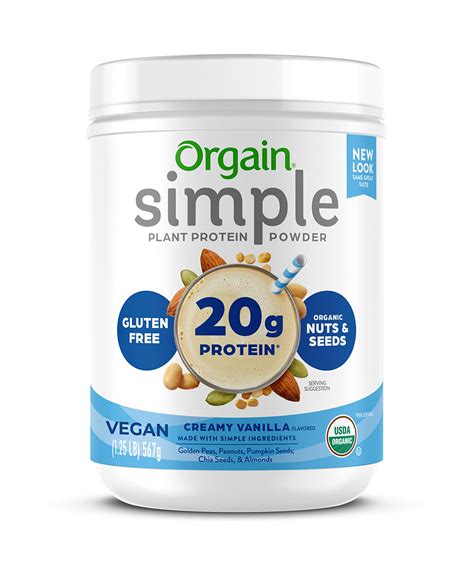 Buy Orgain Simple Vegan Protein Powder Vanilla 20g Based Protein