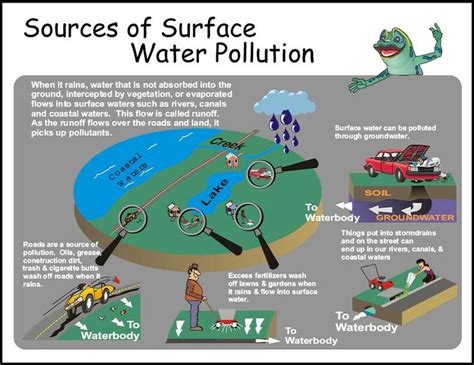 Sources Of Surface Water Pollution Pinterest Water And Of