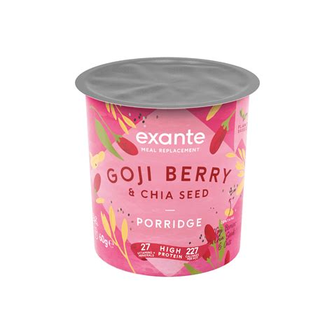 Chia & Goji Berry Porridge Pot Meal Replacement | exante