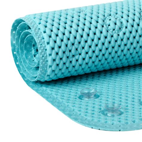 Overstock.com has been visited by 1m+ users in the past month Mainstays 17 in. x 36 in. Cushioned Bathtub Mat, Aqua ...