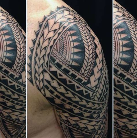 Matching wildflowers tattoo on the arms for a couple. 50 Polynesian Arm Tattoo Designs For Men - Manly Tribal Ideas