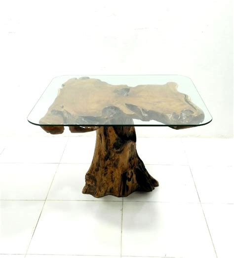 4.6 out of 5 stars 66. TEAK STUMP BASE COFFEE TABLE WITH GLASS (1) - Kayuarte