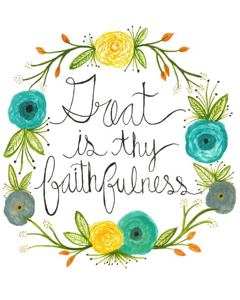 Great Is Thy Faithfulness Print By Emily Pullen Faith Prints