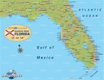 Map of Florida (State / Section in United States, USA) | Welt-Atlas.de