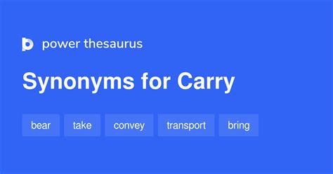 Carry Synonyms 3 205 Words And Phrases For Carry