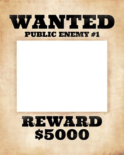 Photo Booth Frame Prop. Printable Wanted Poster. Wanted Sign. - Etsy