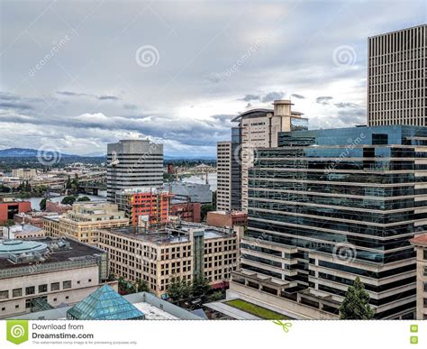 Downtown Portland Oregon Editorial Stock Image Image Of Skyscrapers