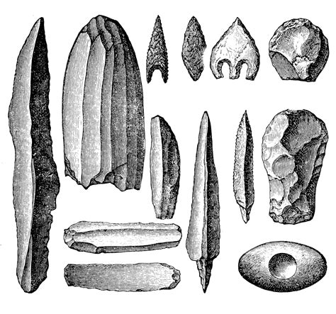 Neolithic Tools Drawing