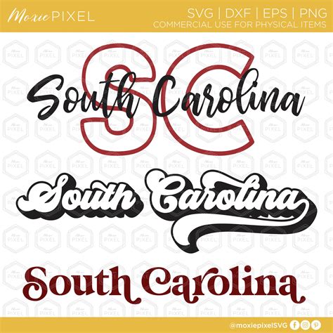 South Carolina Svg Files South Carolina Word Art States Etsy