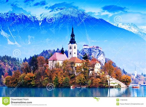 Bled Whit Lake Slovenia Europe Stock Photo Image Of Alpine Outside