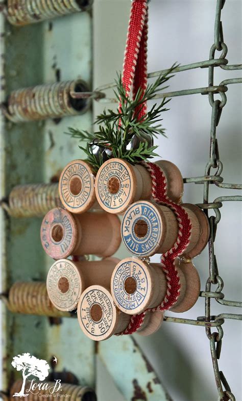 Vintage Thread Spool Mini Wreath How To Handmade Christmas