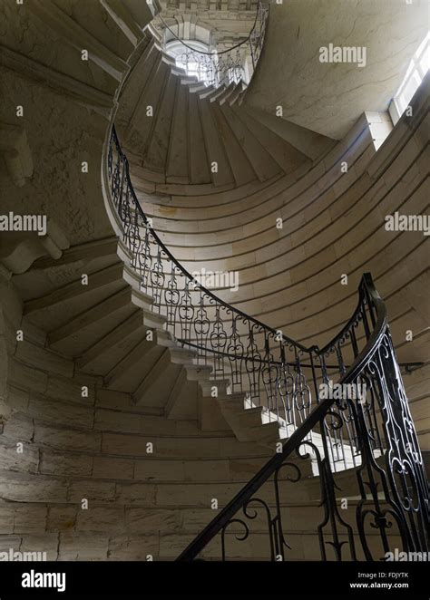 Stone Spiral Staircase At Seaton Delaval Hall Northumberland The