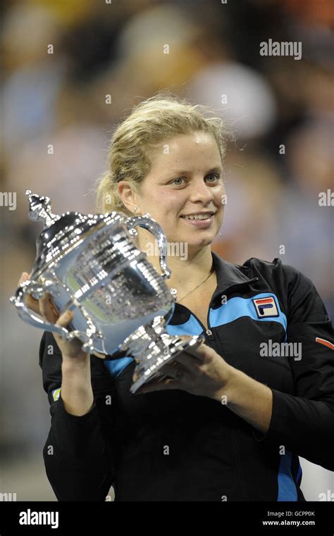 Belgiums Kim Clijsters Celebrates Winning The Womens Final During Day