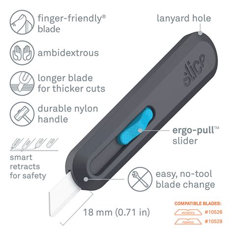 Slice Smart Retracting Utility Knife Srv Damage Preventions