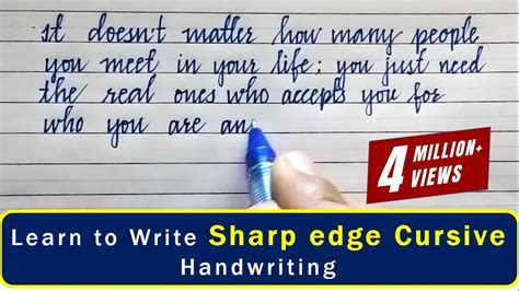English Cursive Handwriting Styles