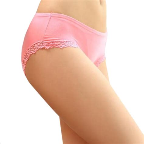5pcslot 100 Quality Womens Underwear Bamboo Fiber Women Panties Sexy Lace Ladies Lingerie