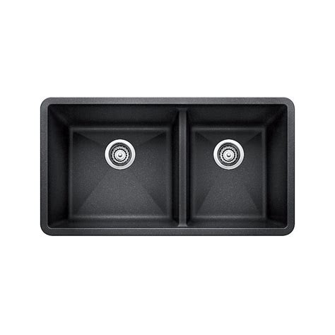 Msi undermount stainless steel 32 in 0 hole double bowl kitchen sink with grids and strainer. Blanco Silgranit Natural Granite Composite Kitchen Sink ...