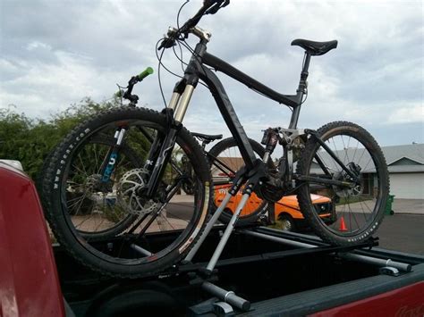 Transport your bikes safely and easily within the confines of your truck's bed with this handy fork mounted carrier. DIY Over Truck Bed Rack- Mtbr.com | Truck bike rack, Diy bike rack, Truck bed bike rack