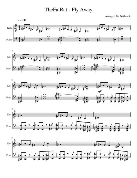 Thefatrat Fly Away Sheet Music For Piano Guitar Download Free In Pdf
