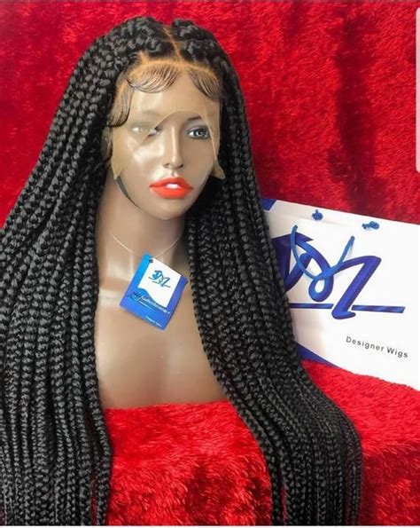 Jumbo Box Braided Wig Handmade On Full Lace Wig Human Etsy African