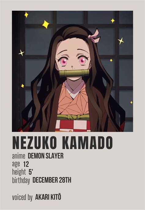 Nezuko Kamado Anime Poster Movie Character Posters Anime Anime