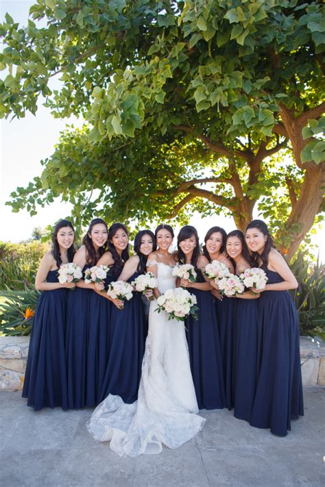 Navy Bridesmaids Dresses Elizabeth Anne Designs The Wedding Blog