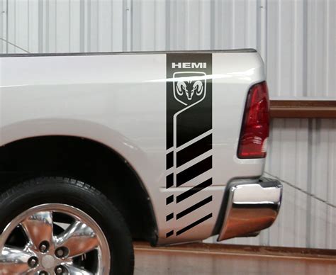 Dodge Ram 1500 2500 3500 Hemi 4x4 Decal Truck Bed Stripe Vinyl Sticker