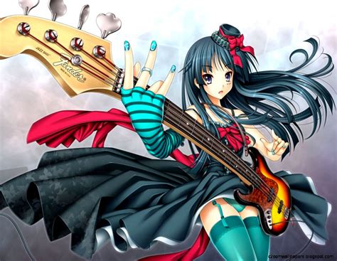 Cute Anime Girl With Guitar Zoom Wallpapers