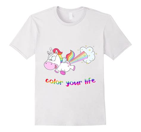 Rainbow Farting Unicorn T Shirt Men Women Kids Cl Colamaga