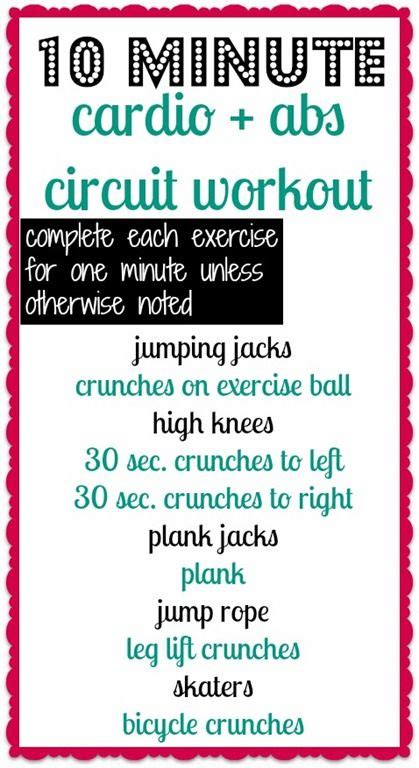 10 Minute Cardio And Abs Circuit Peanut Butter Fingers Cardio Abs