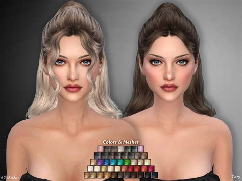 Hairstyles Set By Cazy ~ The Sims Resource Sims 4 Hairs