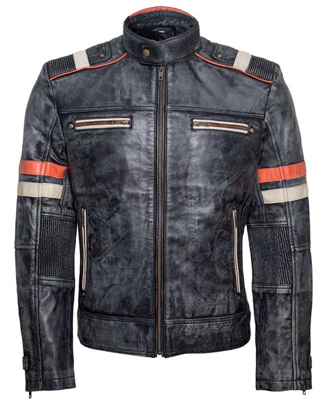 Be sure to make it your own!! Retro 2 Cafe Racer Distressed Leather Biker Jacket ...